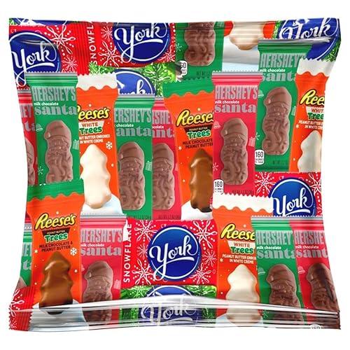 Miniatura 1 de Hershey's Christmas Delight - Bolsa variada de Papá Noel, árboles de chocolate y copos de nieve (2 libras)