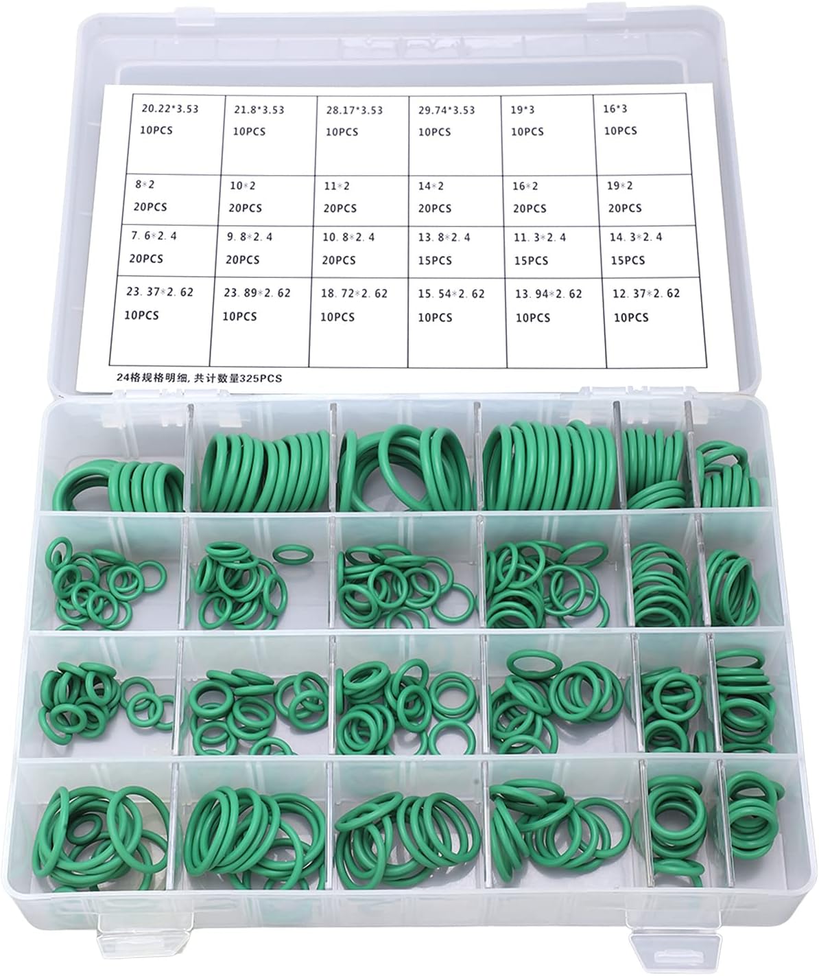 345 PCS a ir Conditioning Sealing Hoop for Car, Universal Rubber O Hoop Assortment Kit, Electrical Appliance, Mechanical, Industrial, Construction, Household, Universal Rubber O Hoop Assort