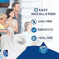 Vista 6 de Filtro de agua de repuesto para refrigerador Whirlpool GI6FARXXY - Compatible con cartucho de filtro de agua para refrigerador Whirlpool 4396395