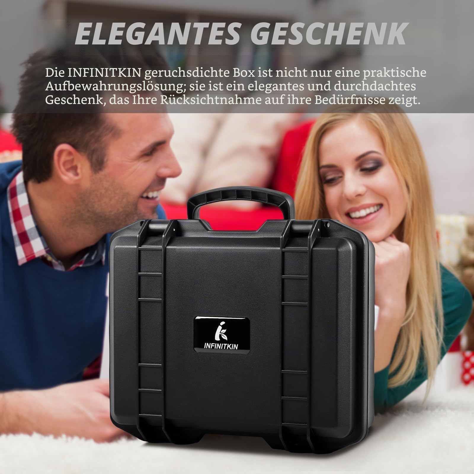 INFINITKIN Geruchssichere Box, große luftdichte Aufbewahrungsbox mit Zahlenschloss, wasserdichter und langlebiger geruchsdichter Behälter für Reisen und Zuhause, tolle Geschenkwahl