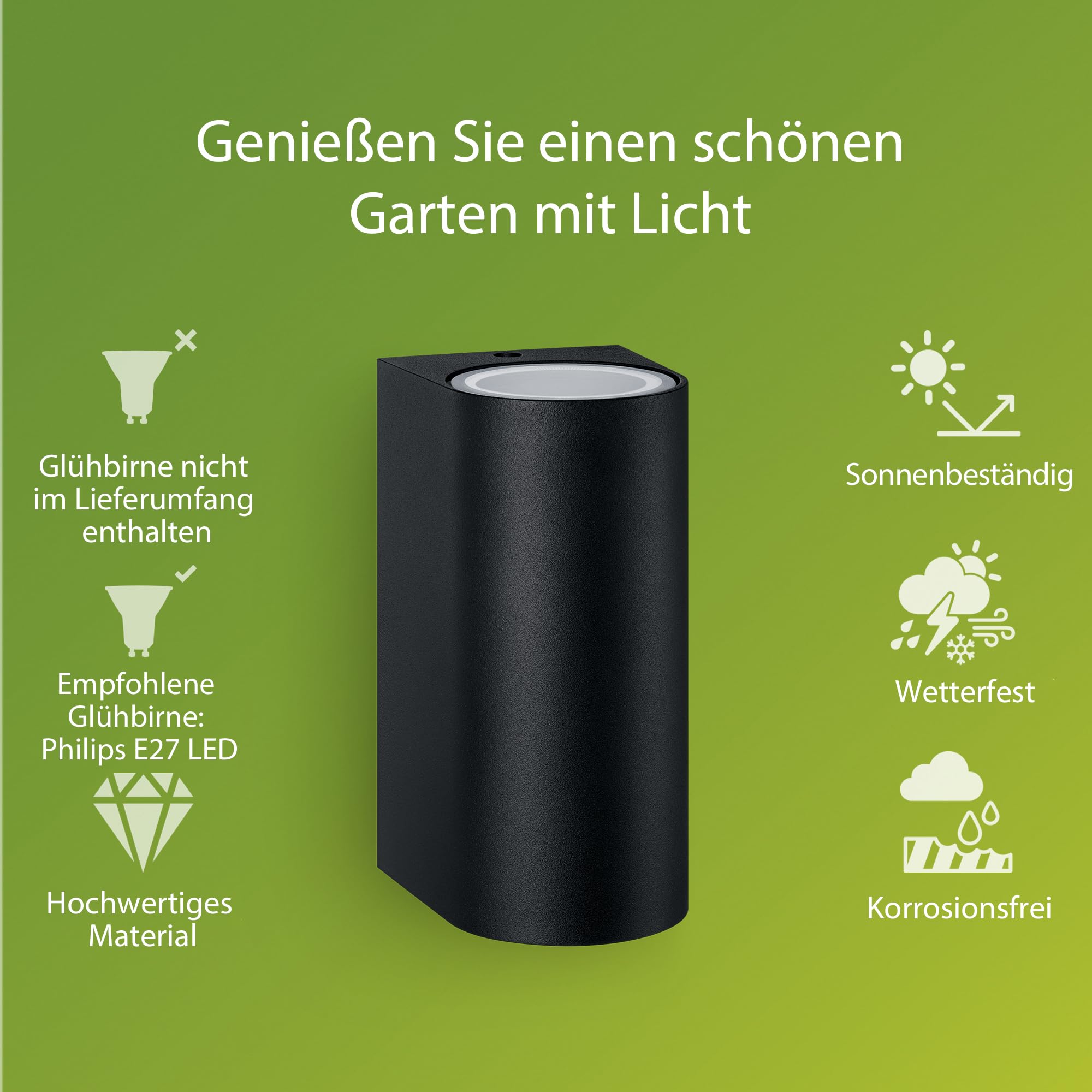 Philips - Venkovní nástěnné svítidlo NIGHTINGALE 2xGU10/35W/230V IP44 | Svět svítidel