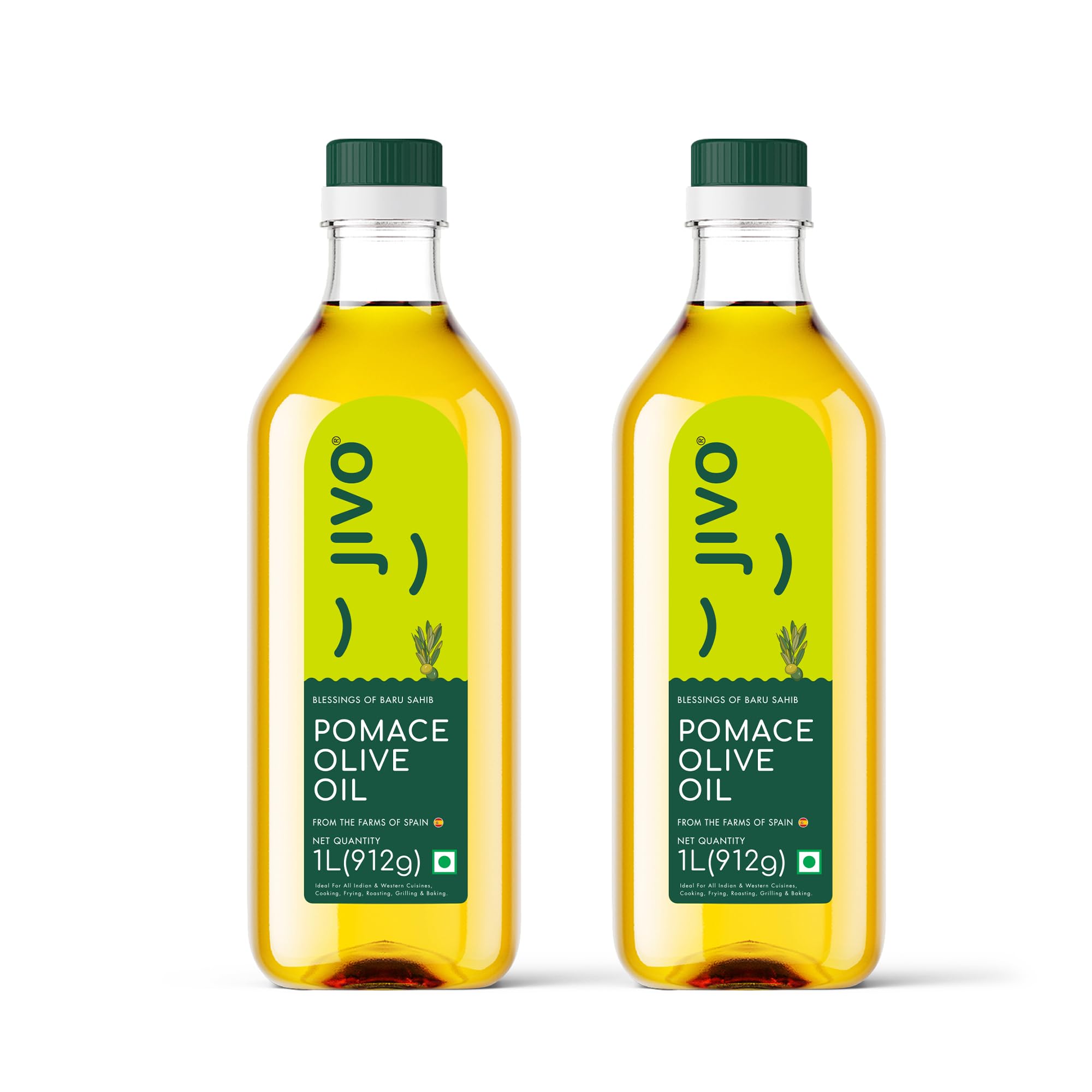 Jivo Pomace Olive Oil, 1L (Pack of 2) for Cooking, Recommendable for Roasting Dressings Salad and Soups, Dips & Marinades Healthy Oil for Daily use Baking All type of Cuisines. (B0917BJZQ2) Amazon Price History, Amazon Price Tracker