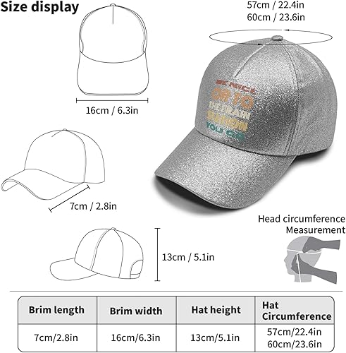 Miniatura 4 de devor Sombrero para papá con texto en inglés Be Nice or to The Train Station You go Dad, gorro gráfico para papá para mujer