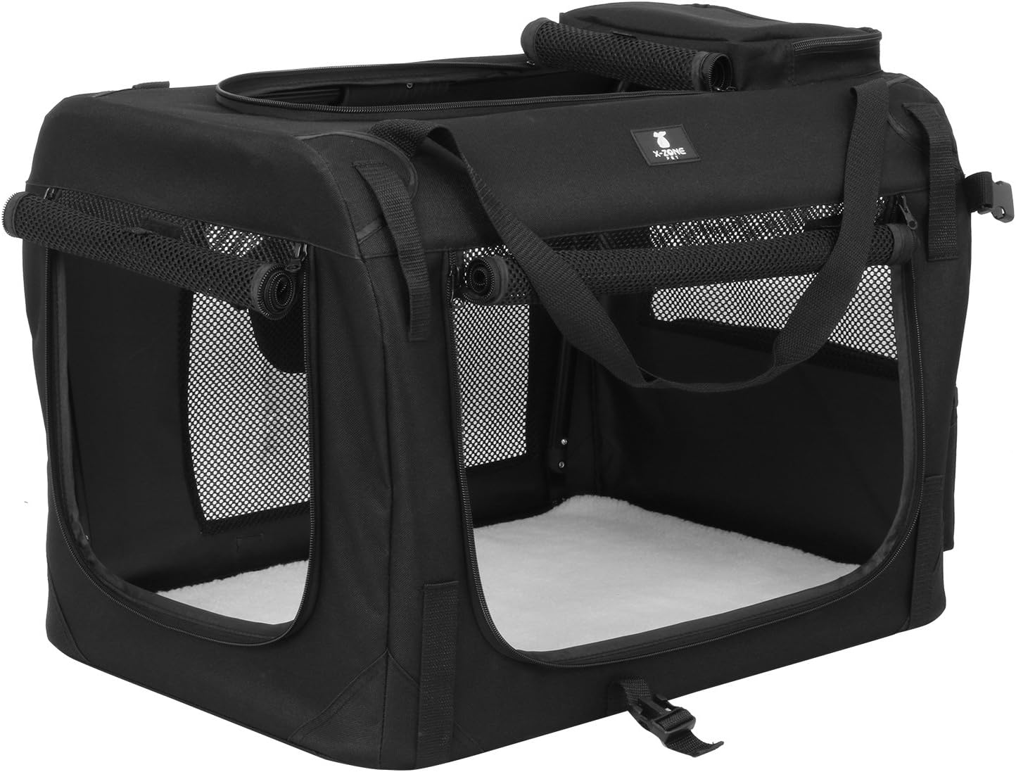 XZONE PET 3Door Folding Soft Dog Crate, Indoor & Outdoor