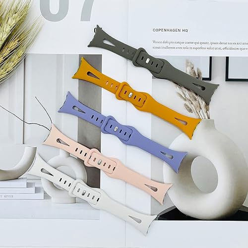 Miniatura 7 de Eiavike Correas delgadas compatibles con Google Pixel Watch Band ajustable transpirable suave de silicona deportiva de repuesto para Google Pixel