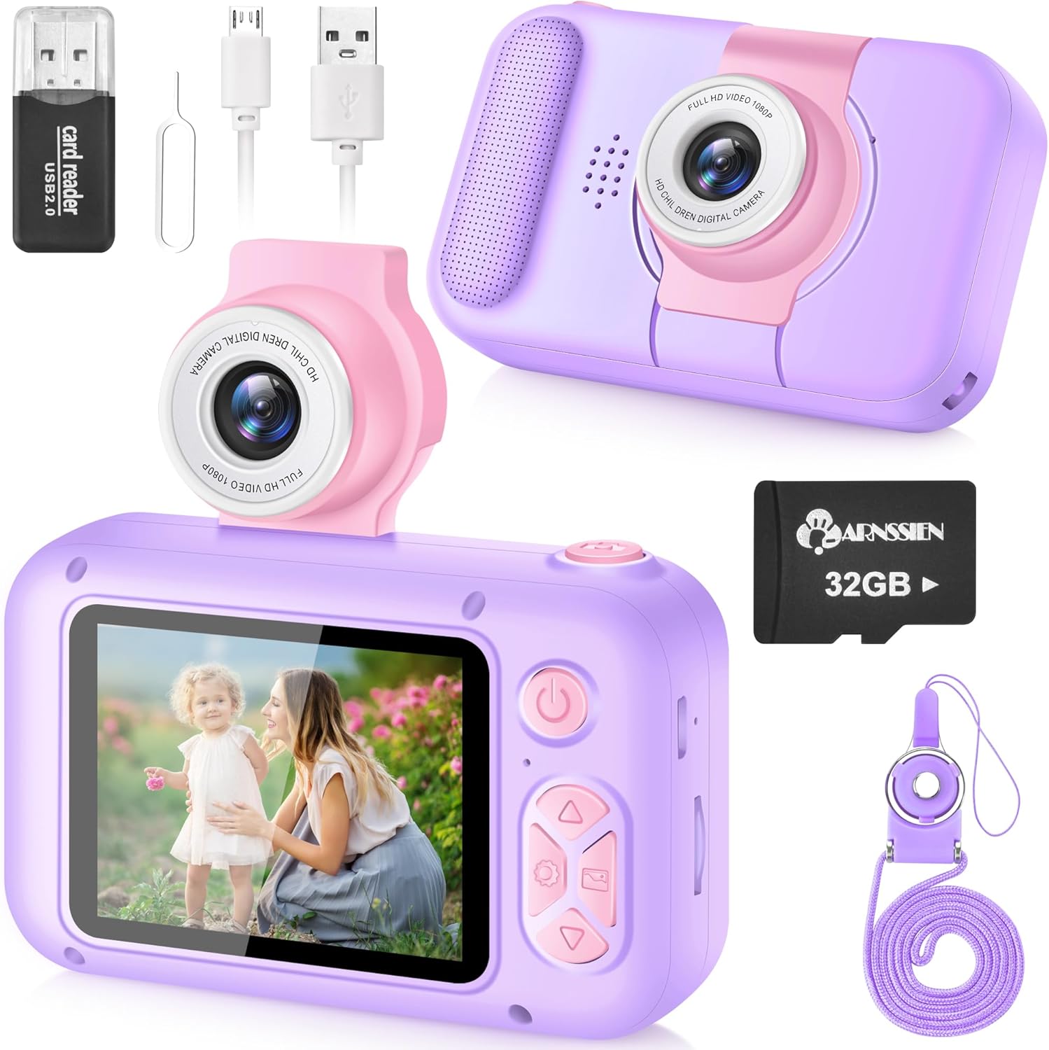 Jouet Photo Enfant Appareil Photo Instantané Enfant CAMCLID - 12MP écran 2,4" Avec Impression Cadeau Garçon Fille 3-12 Ans