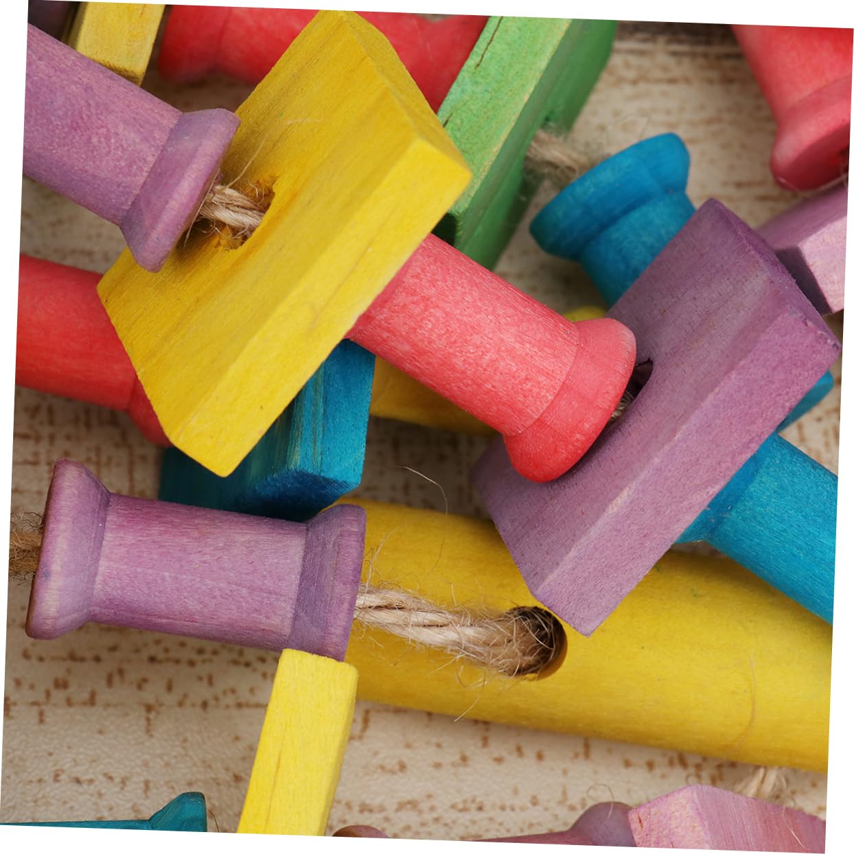 DOITOOL 3 Piezas Juguetes para Pájaros Juguete De Jaula para Loros Juguete para Morder Loro Accesorios para Jaulas De Pájaros Juguete Columpio para Pájaros Jaula De Loros Bambú Mascota