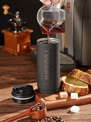 Miniatura 7 de Vaso de café de viaje de 14 onzas, taza de café de viaje para hombres o mujeres, taza térmica para bebidas frías y calientes, taza de café para