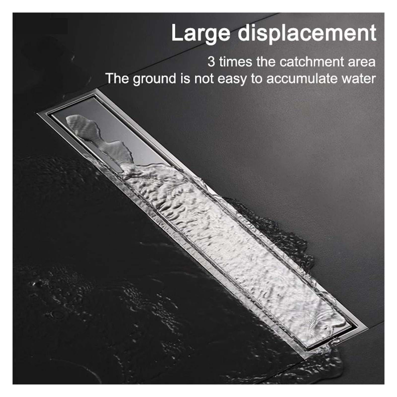 Desagüe Lineal para Ducha Desagüe de Piso Acero Inoxidable, desagüe Ducha Cuadrado Lineal for baño(10cmX30cm)