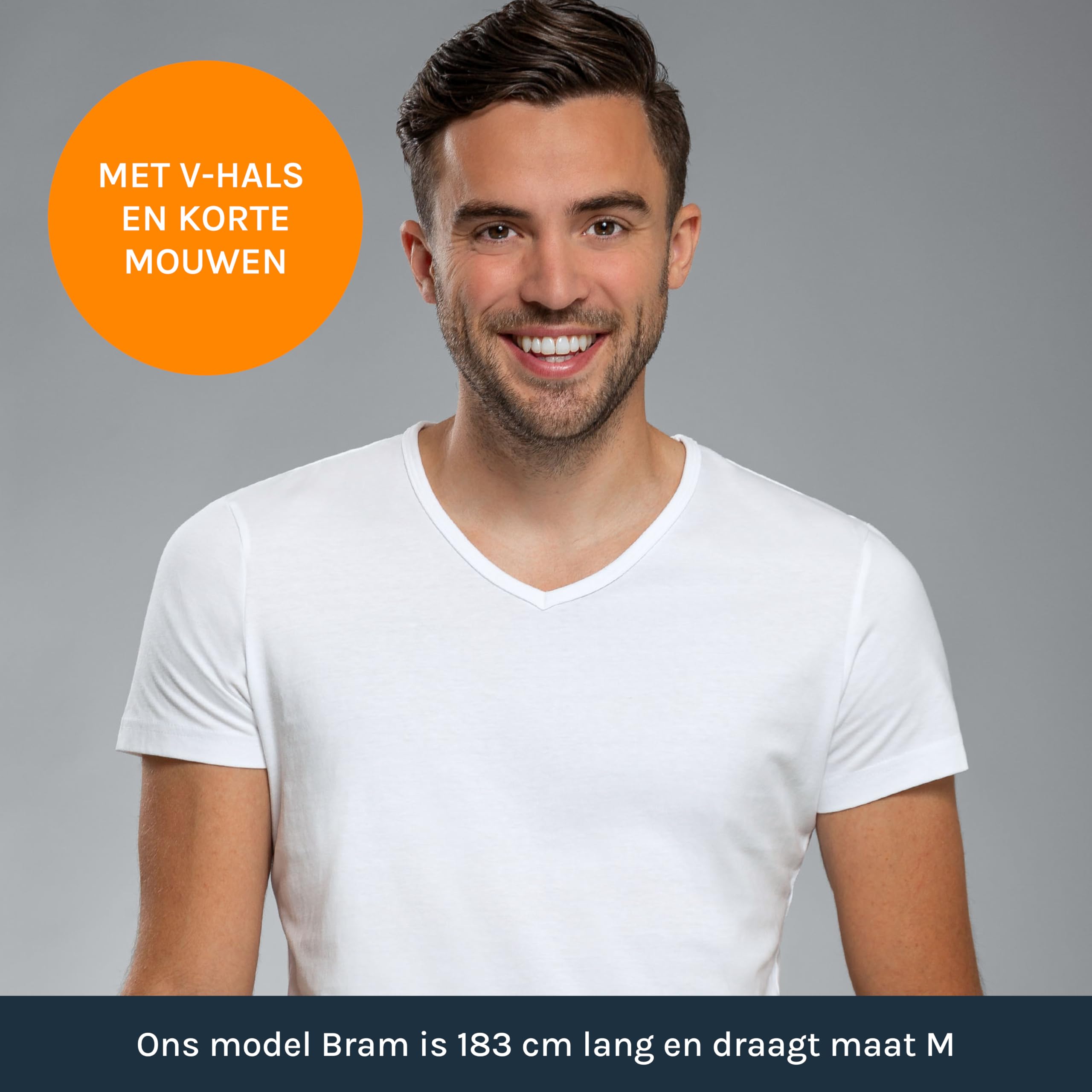 Suitable Vita T-Shirt Col en V Blanc 2-Pack - Hommes - Vêtements - Taille - 120-2 V White Vita