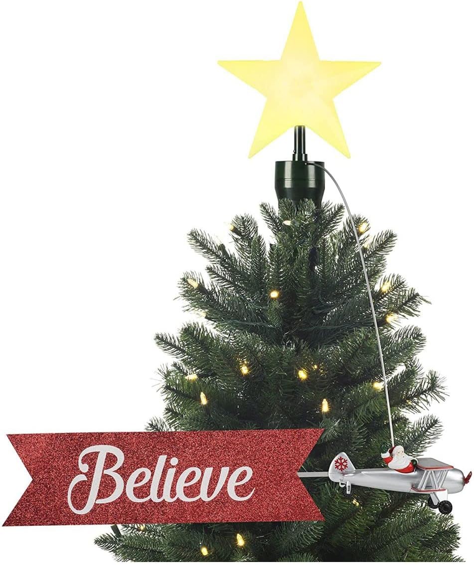 NC Santa's Biplane Tree Topper, One Size, Oz-864