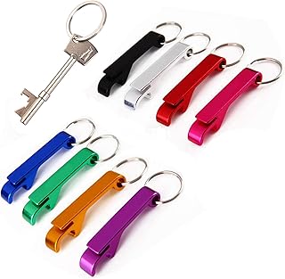WZLEMOM 9 pcs Apribottiglie Birra Portachiavi e Apribottiglie Portachiavi apribottiglie per birra Apribottiglie robusto e pratico Mini apribottiglie,chiave apribottiglie, con Anello Portachiavi