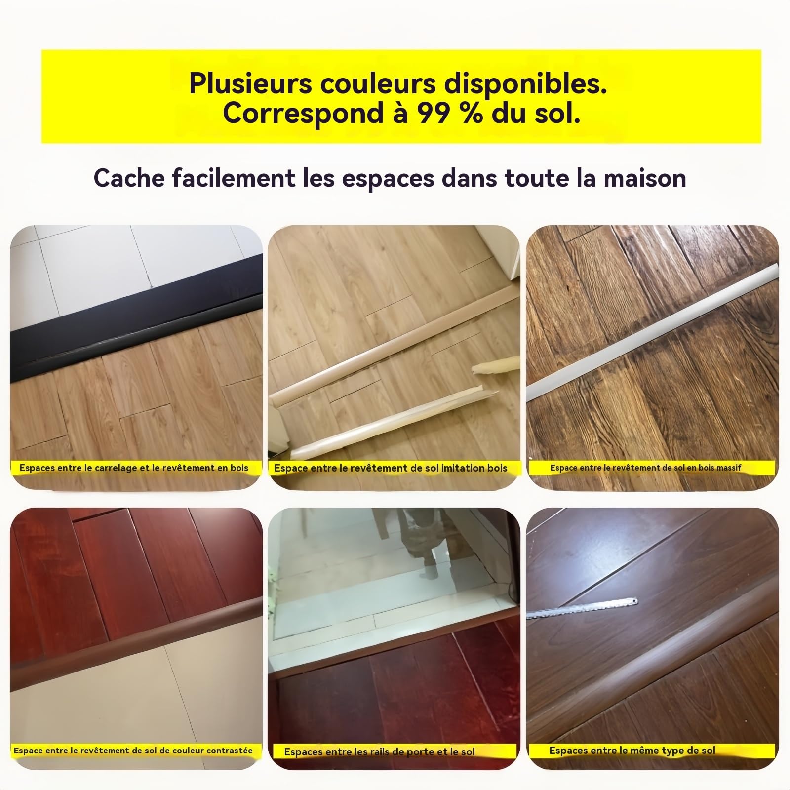 Profil De Transition 5M Profile en T Baguette De Seuil De Porte PVC Baguette De Finition Carrelage Transition Solide Et Esthétique pour Carrelage, Parquet Et Moquette(Yellow Oak)