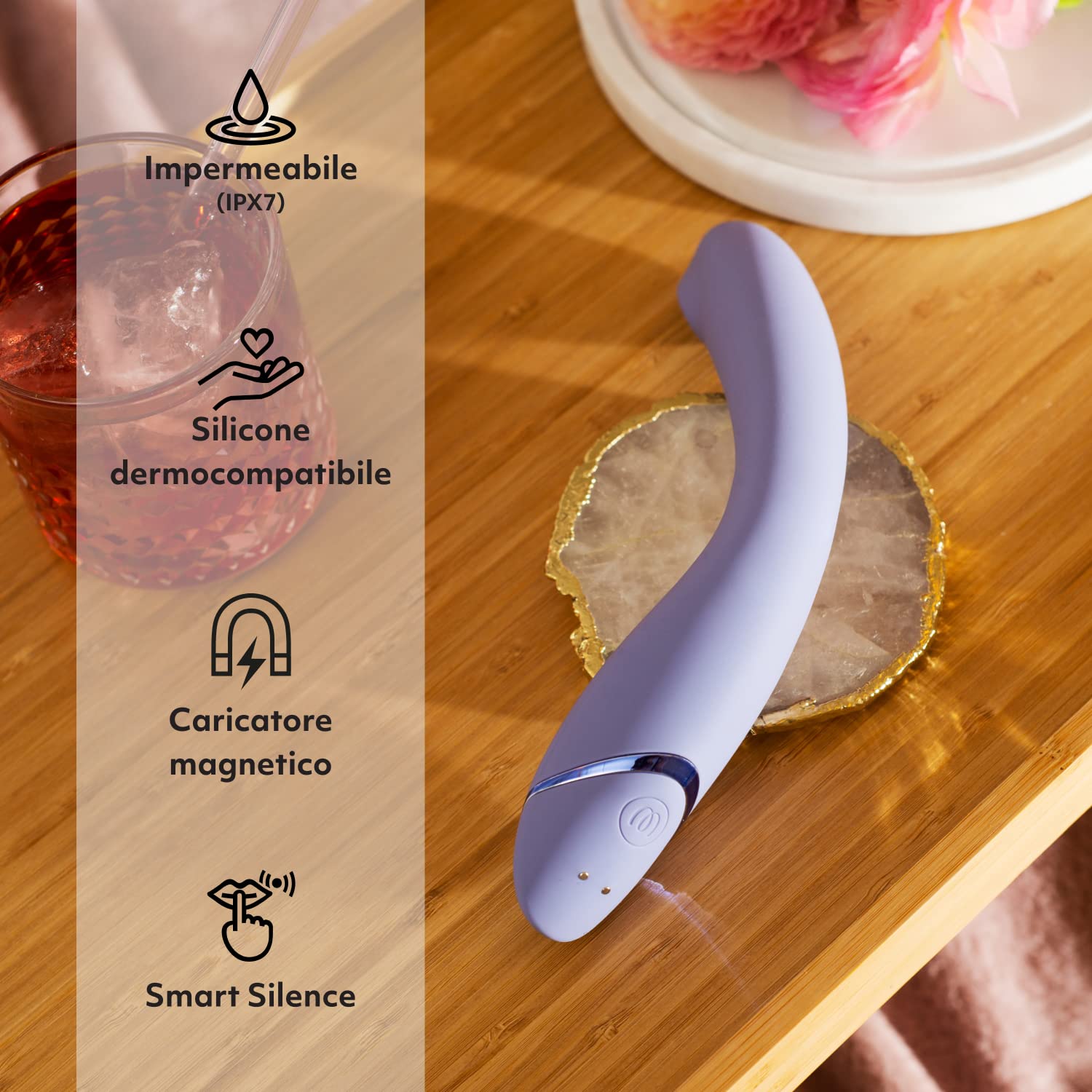 Womanizer OG Vibratore Stimolatore Punto G e Clitorideo | Giocattolo Succhia Clitoride Vibrante Donna Coppie | Impermeabile | Lilla