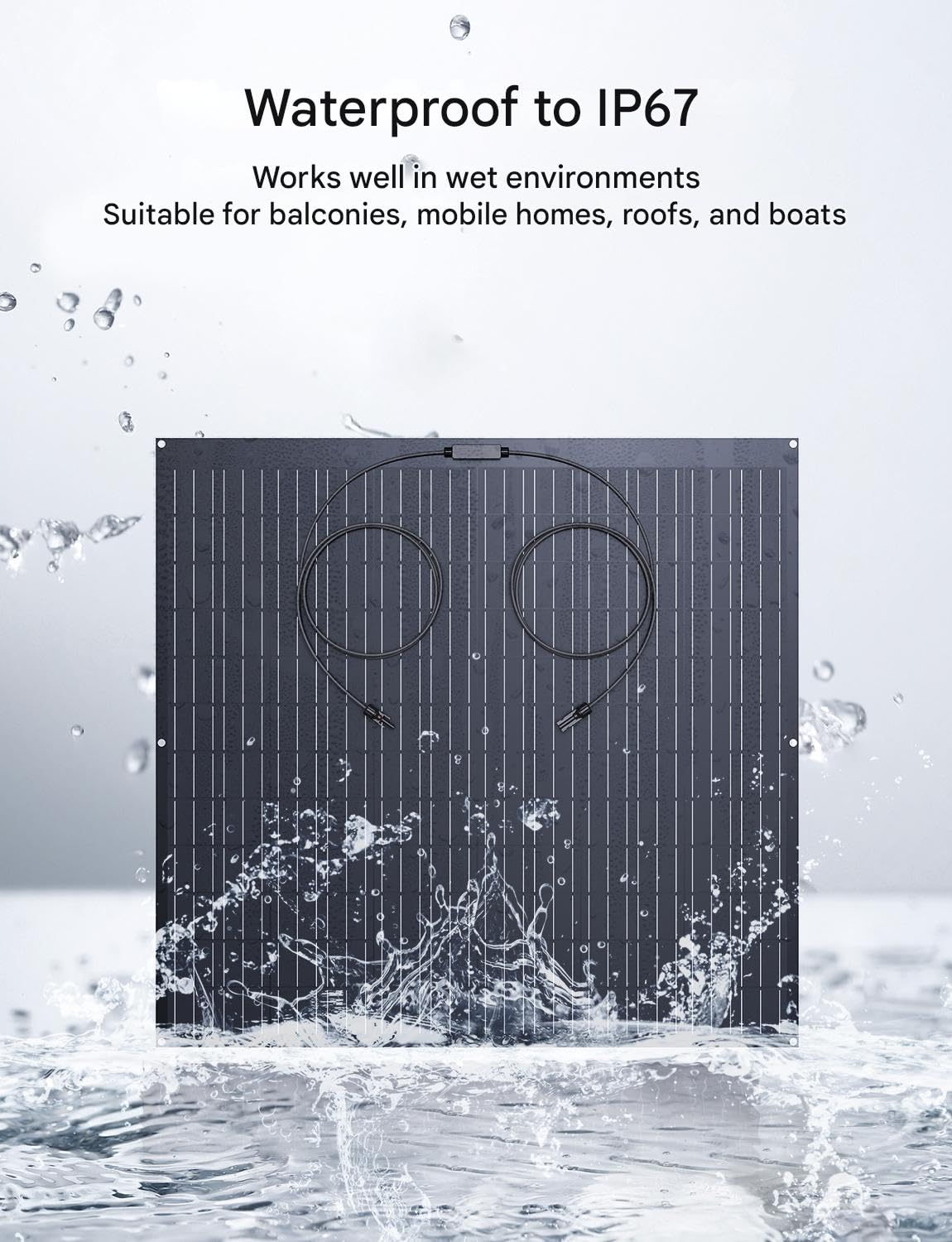 Pannello Solare Flessibile 480W, Kit 2x240W, Celle Mono 182, Impermeabile IP67, Modulo Fotovoltaico per Camper, Campeggio, Barca