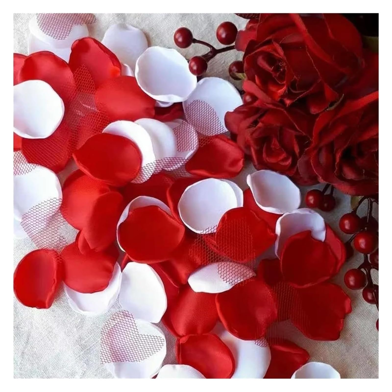 BPABDEITR Artificial Rose Petals 200 Pcs Multicolor Silk Satin(Mixed Color 10)