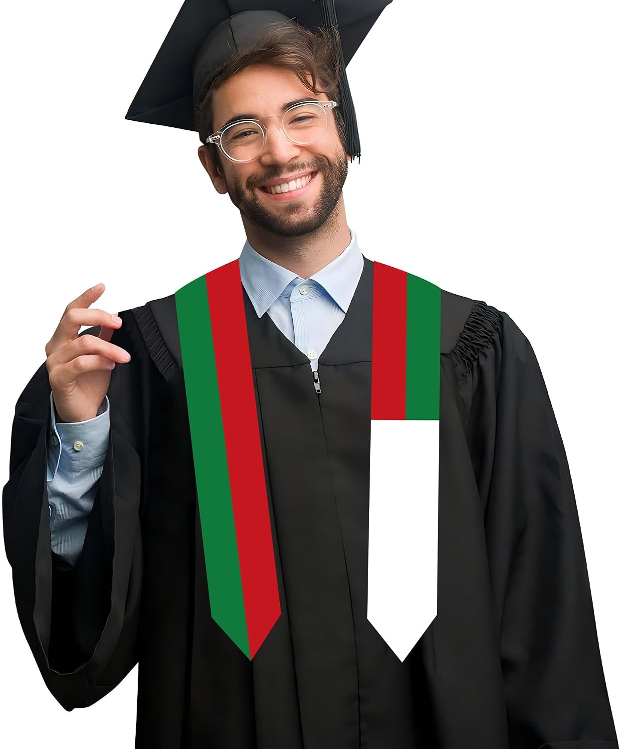 Madagascar National Flag Graduation Stoles Class Congratulation Gifts Sash Stole scarf for Study Aboard International students