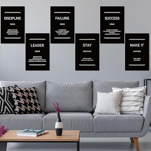 Miniatura 4 de Faccito 12 piezas de frases motivacionales para pared, impresiones artísticas para oficina, 11 x 17 pulgadas, frases inspiradoras, póster estético,