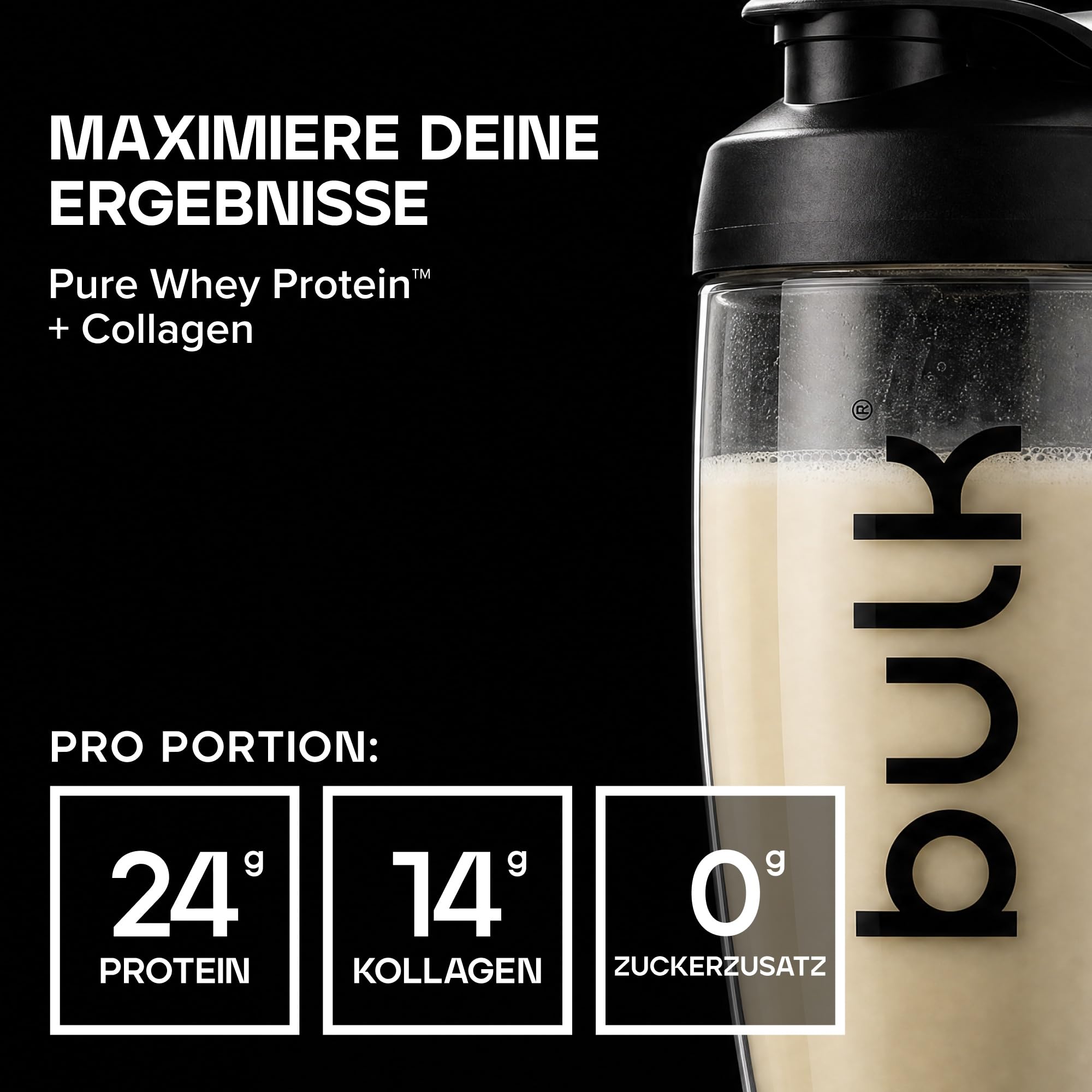 Bulk Pure Whey Protein + Kollagen, Vanille, 4kg