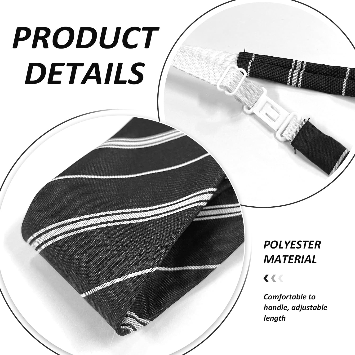 2 Piezas Corbata Rayada, Corbata Sin Nudo, Corbata Ajustable, Decoración De Ropa, Accesorios Para Ropa De Rendimiento Escénica.