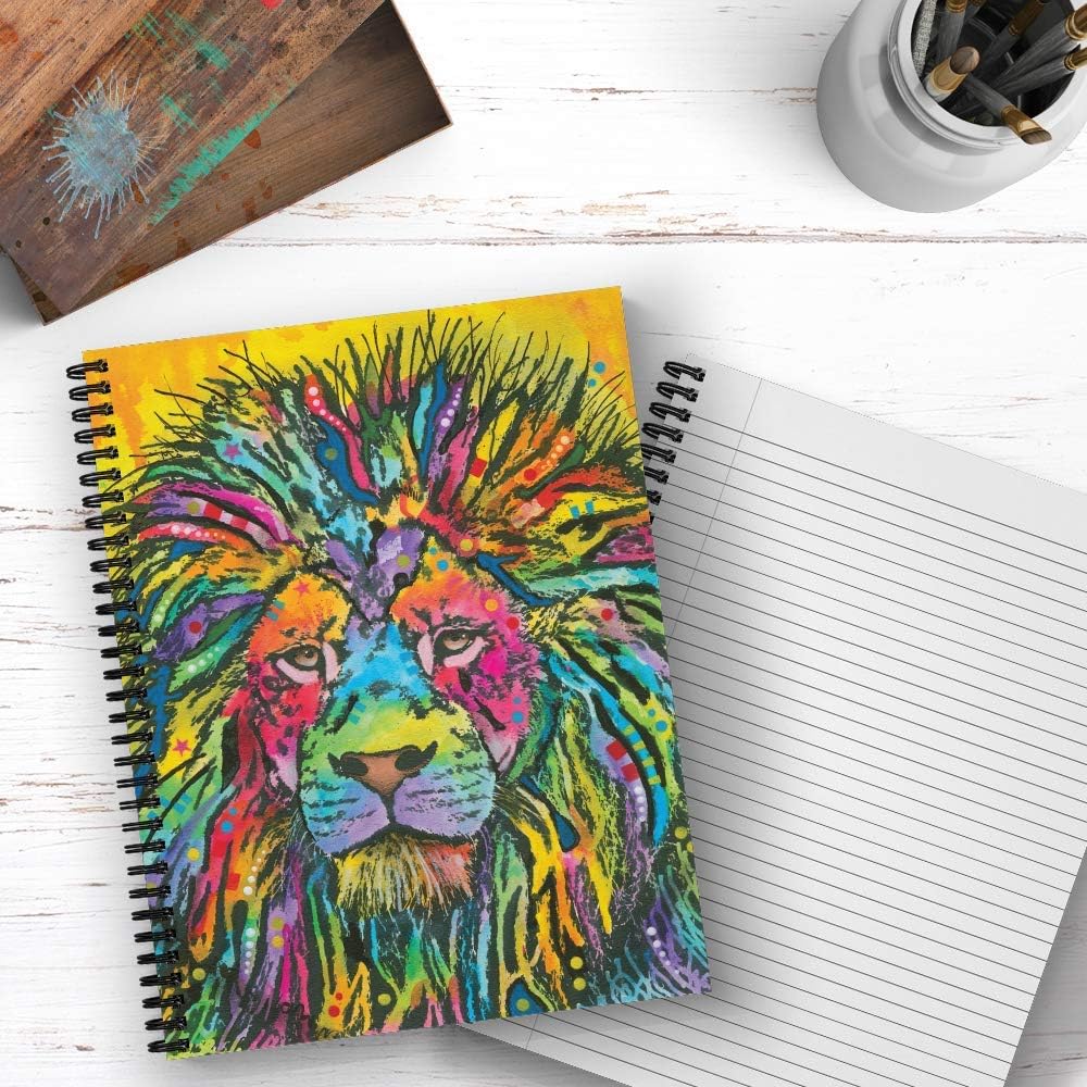 Gotcha Covered Notebooks Softcover Lion Good Dean Russo 8.5" x 11" Spiral Notebook/Journal, 120 Wide Ruled Pages, Durable Gloss Laminated Cover, Black Wire-o Spiral. Made in the USA - Image 5