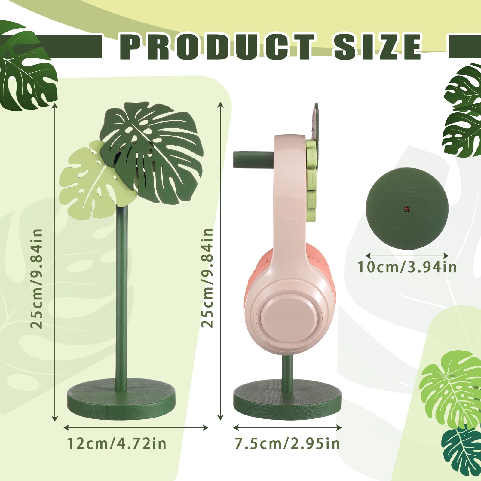 Amazon.com: Yookeer Monstera Headphone Stand Cute Headphone Stand