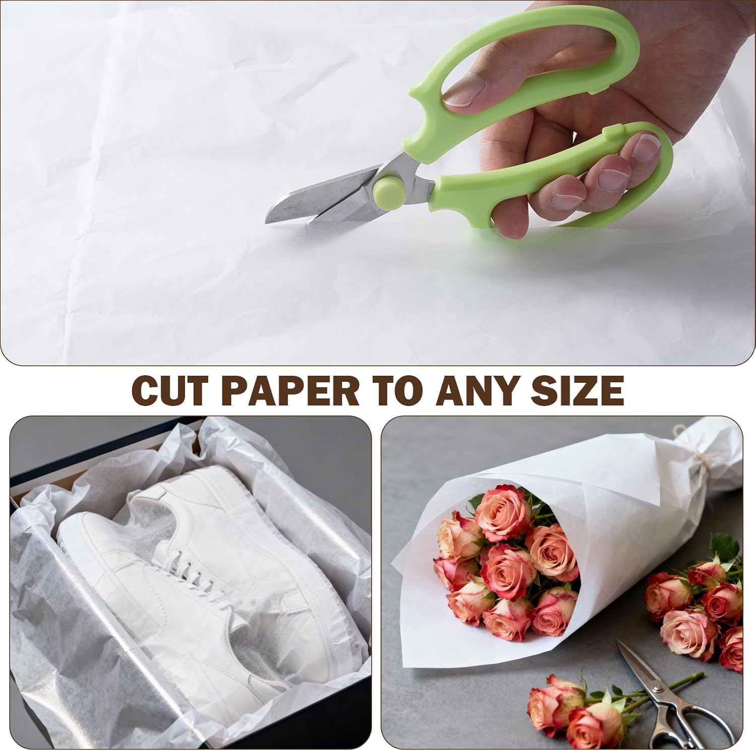 220 Sheets White Acid Free Tissue Paper for Storage, 90×60cm (36×24”), Lightweight Wrapping Paper for Gift Wrapping, Packing, Clothing, Antiques, and Collectibles