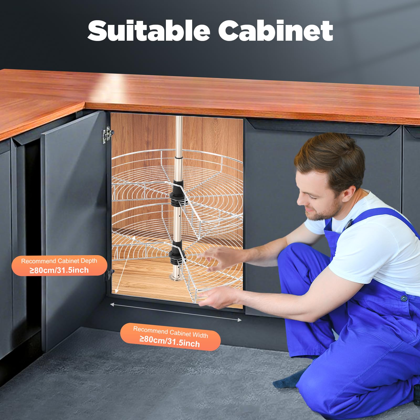 Carrousel D'angle De Cuisine, étagère D'angle Rotative Pour