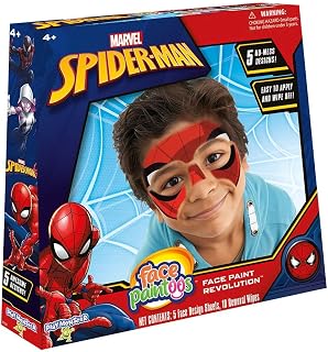 Face Paintoos - Marvel Spider-man - Face Design for a Face Paint Alternative for Kids Ages 4+