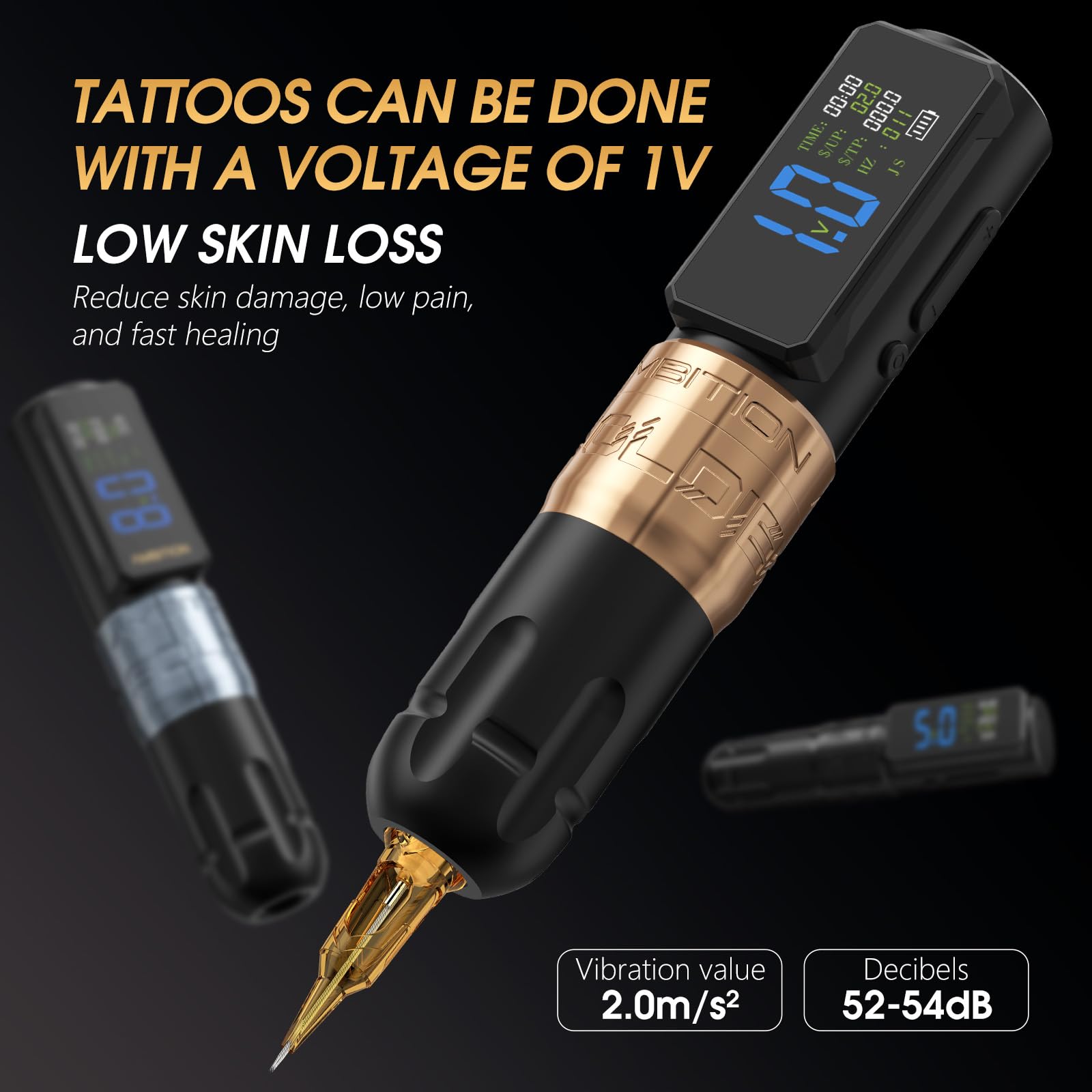 Ambition Soldier 270 S Wireless Tattoo Pen Machine, obrotowy pistolet do tatuażu, akumulator 2400 mAh, bezszczotkowy silnik 270 g.cm, skok 5,0 mm