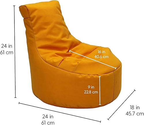 Miniatura 2 de Factory Direct Partners Element Paddle Out 14032-117 - Puf para niños, cómodo asiento flexible relleno de frijoles para interiores y exteriores,