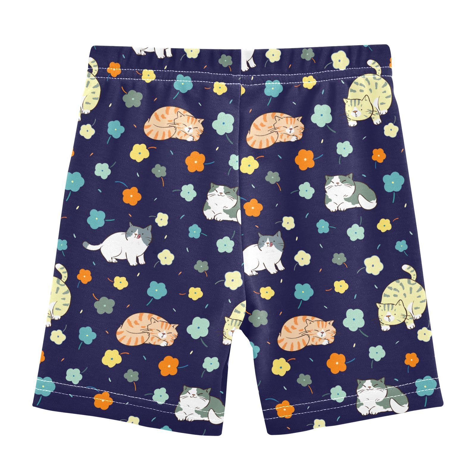 JHKKU Girls Cute Cats Shorts Cotton Cartwheel Bike Kids Biker Under Dress Dance Short Girl Clothes 6T