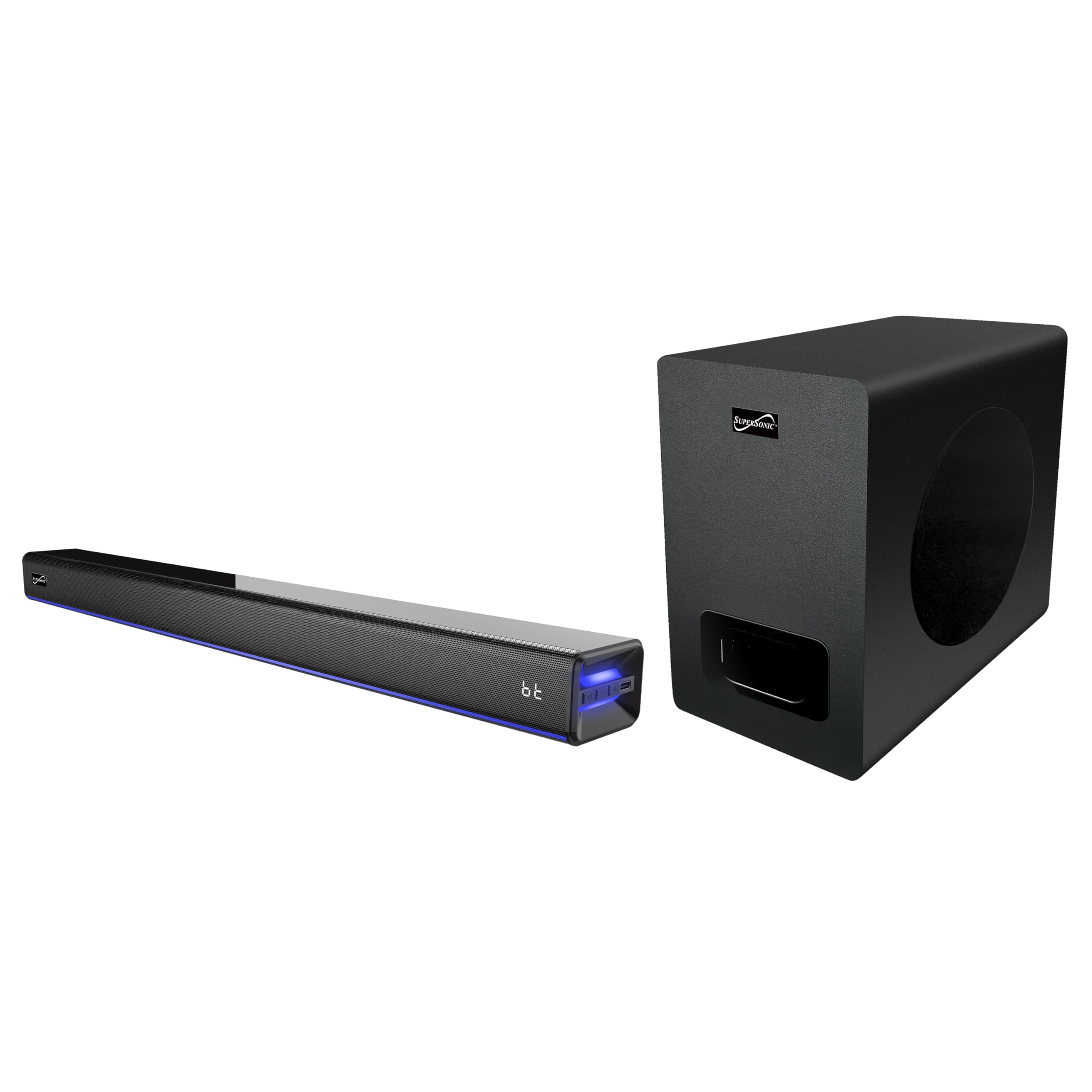 Amazon.com: Supersonic SC-1425WSW 2.1 Channel Bluetooth Soundbar