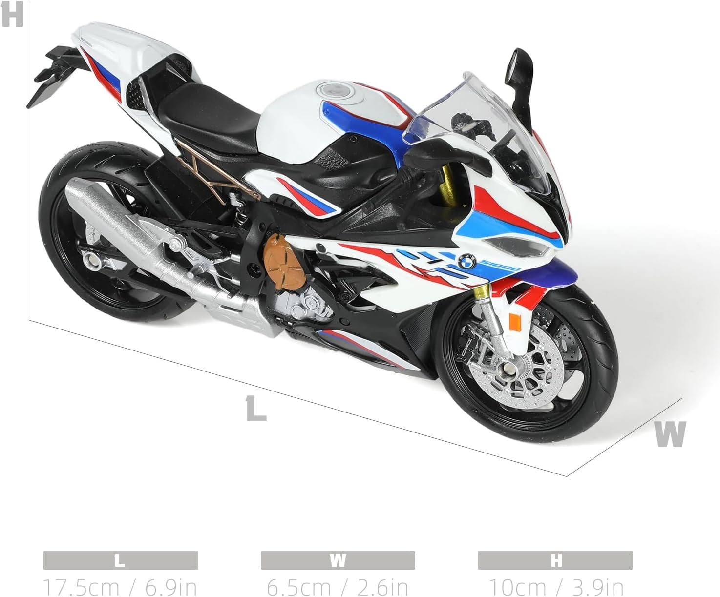 for BMW S1000RR 1:12 Motorcycle Model Toy, Metal Die-cast with Plastic, Mini Moto Collectible Gift for Adults