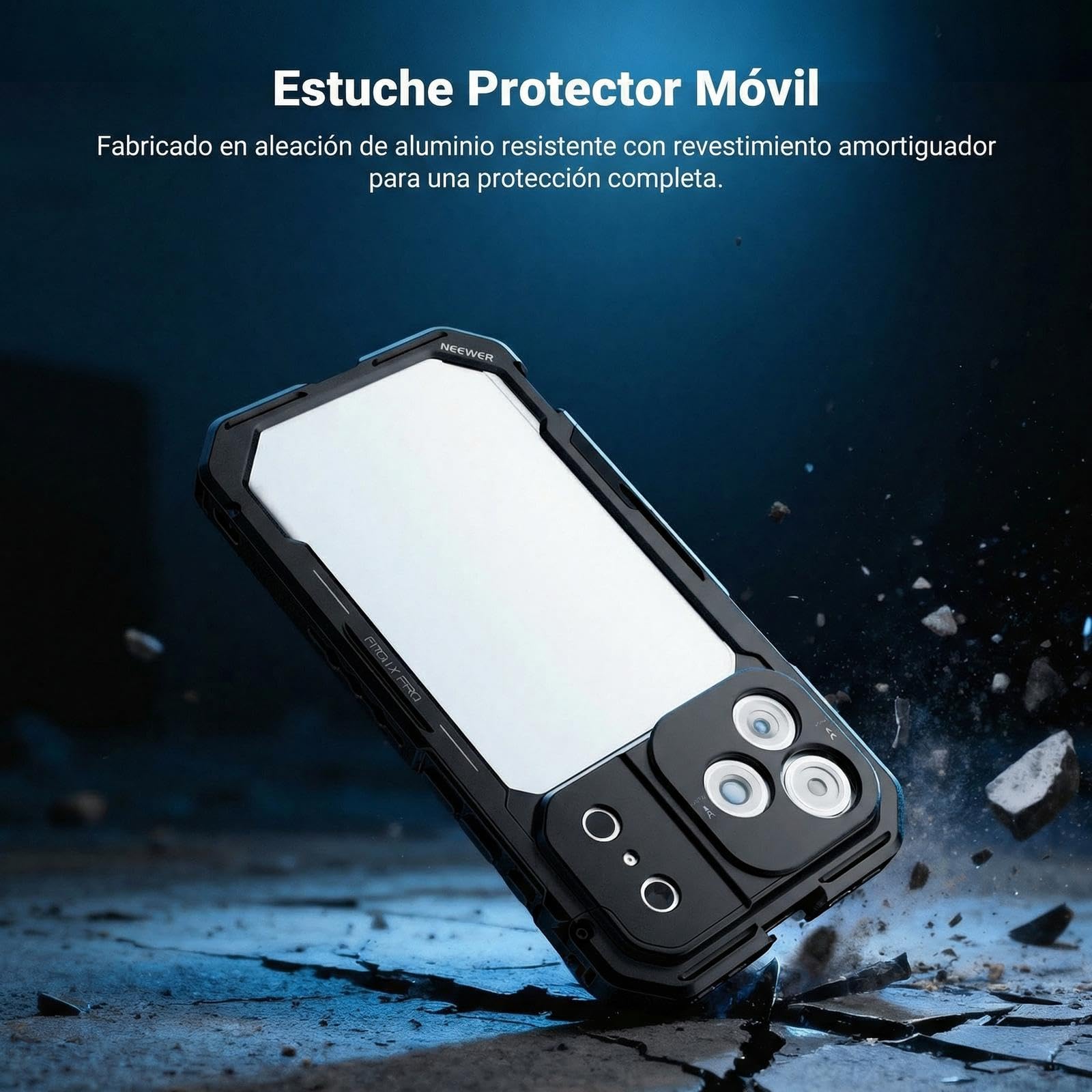 NEEWER Kit de Jaula de teléfono Compatible Solo con iPhone 17 Pro, Accesorios estabilizadores de Video con Anillo de Filtro de 67 mm, Placa Trasera de Lente de 17 mm, Adaptador de Montaje en T, Dos