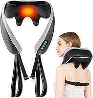 Senluyi 6D Neck Shoulder Massager with Heat - Cordless Shiatsu Deep Tissue Kneading for Pain Relief, Back Waist Limbs, Gifts for Men Women