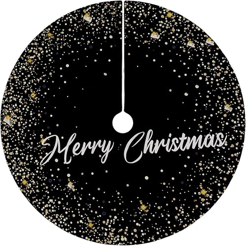 Miniatura 39 de Pie de árbol de Navidad FLASH WORLD, con estampado de nieve (color blanco, 36 pulgadas)