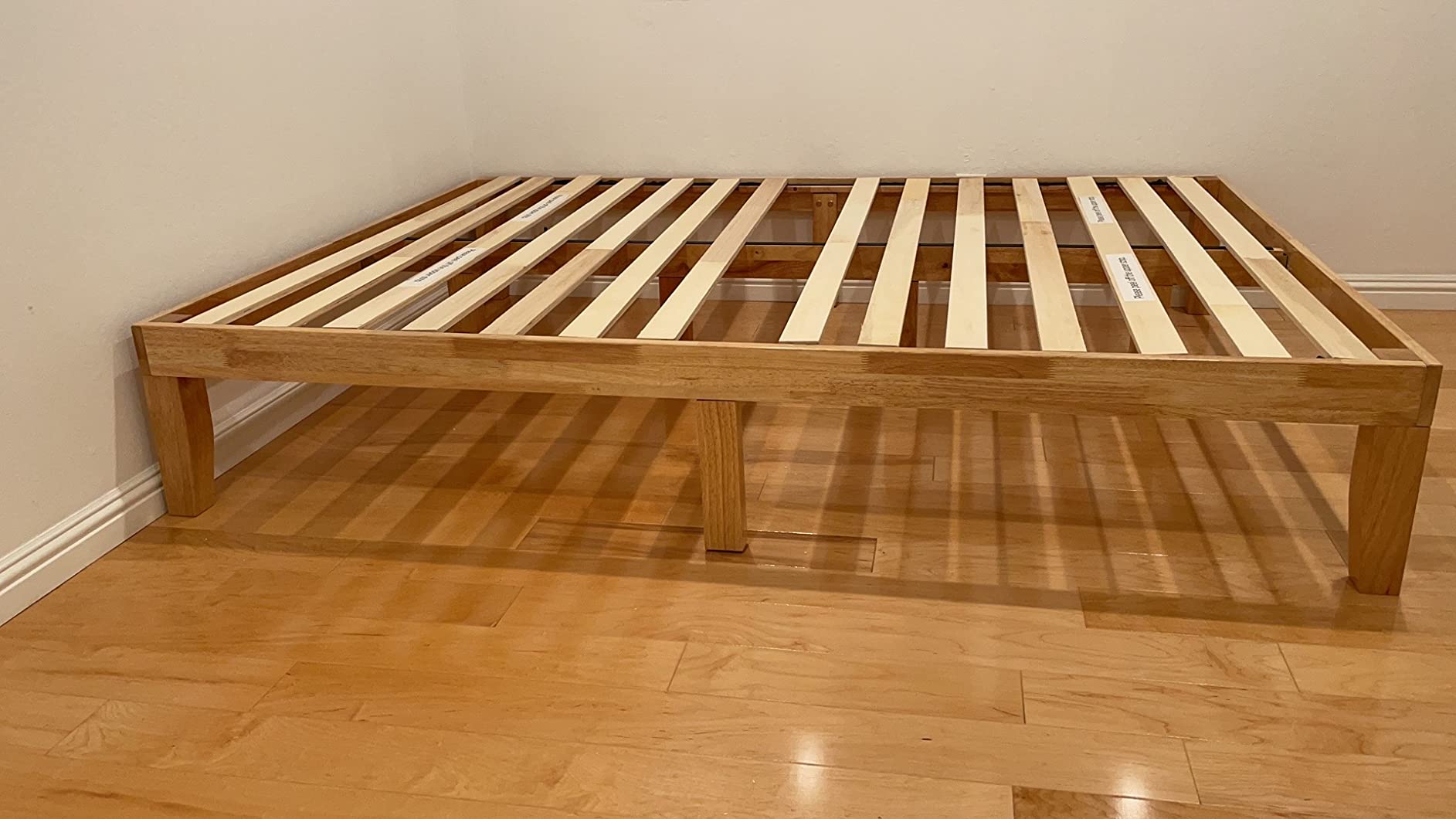 35/mo Finance KOMFOTT 14 Inches Wood Platform Bed Frame Queen Size