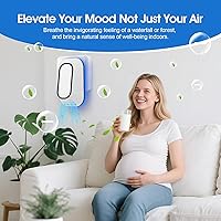 Vista 5 de Paquete de 3 Purificadores de Aire Enchufables con Luz Flotante Azul Hielo, Purificador de Aire de Iones Negativos con 4 Cepillos Integrados, 2W