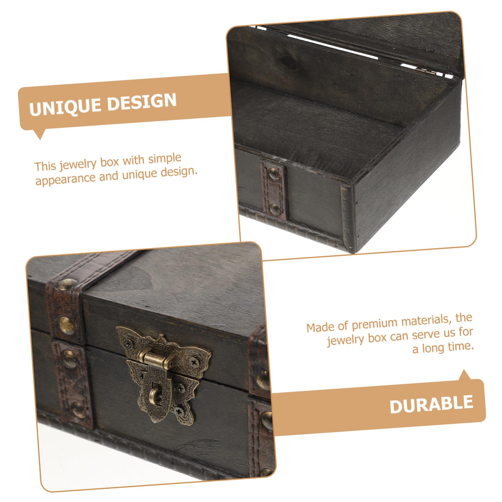 Holz Schmuckkästchen Aufbewahrungsbox Für Schmuckstücke Und Kleinigkeiten Mit Vintage Design Und Zahlenschloss Für Sichere Aufbewahrung