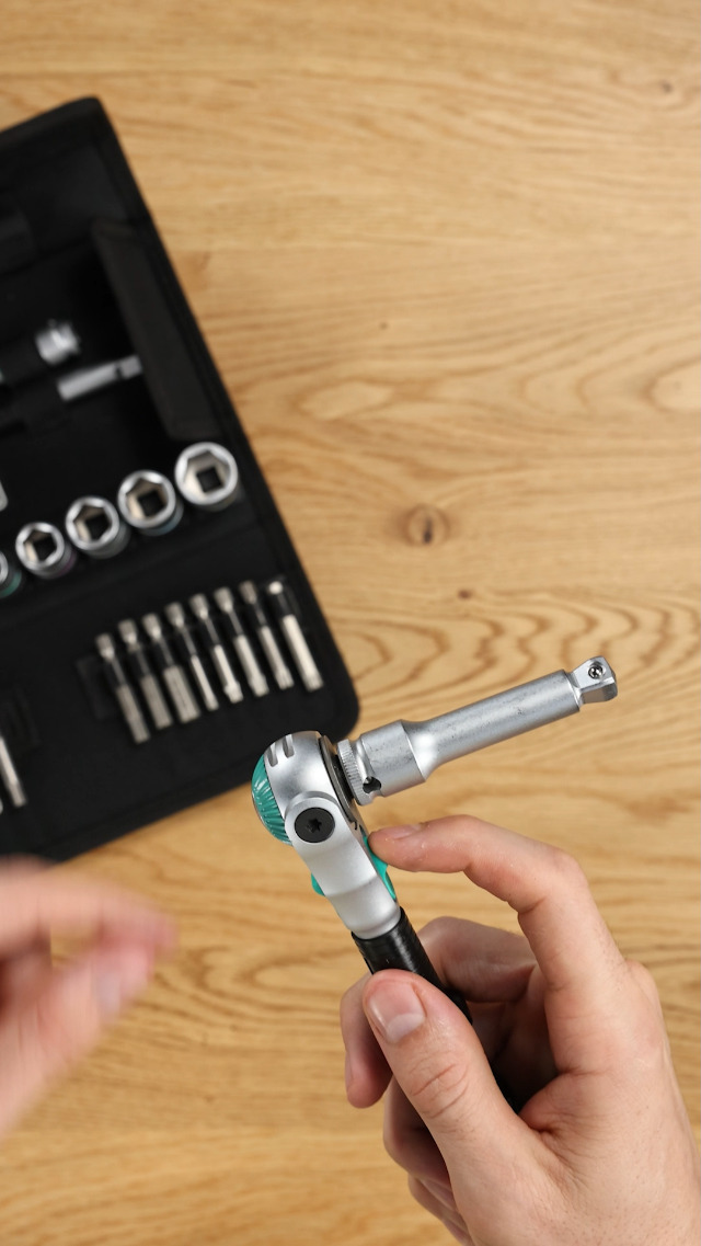 Wera 05004049001 8100 SB 9 Zyklop Imperial Speed Ratchet Set, 3/8