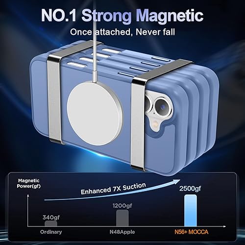 Vista 366 de MOCCA - Funda magnética resistente para iPhone 11 de 6.1 pulgadas, compatible con MagSafe, protector de pantalla de vidrio + protector de lente