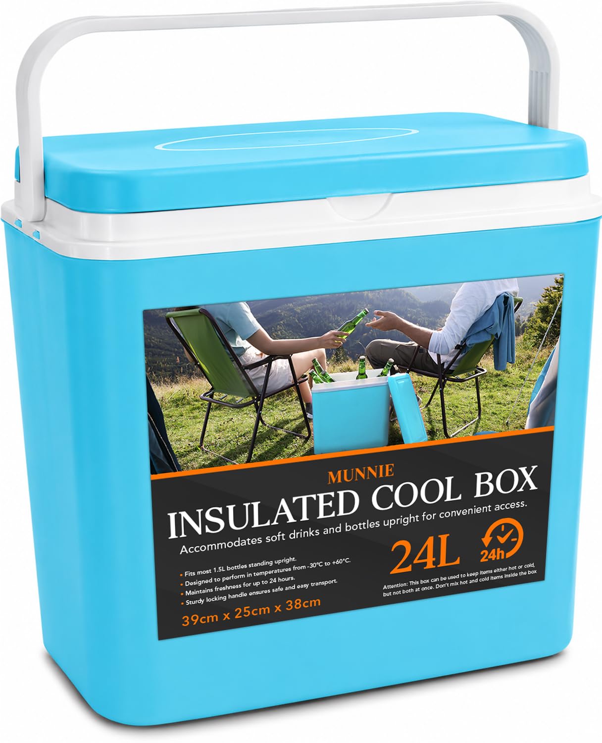 Munnie Large 24L Insulated Cool Box | Perfect for Picnics