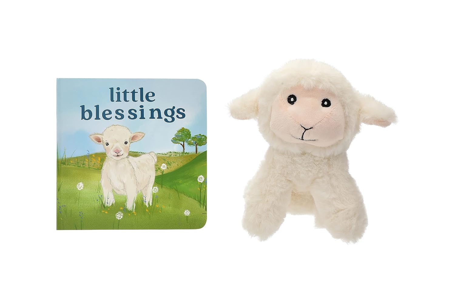 Kate & Milo Little Blessing Board Book & Plush Lamb Set, Stuffed Animal and Baby Book, Toddler Gifts, Gift for New and Expecting Parents