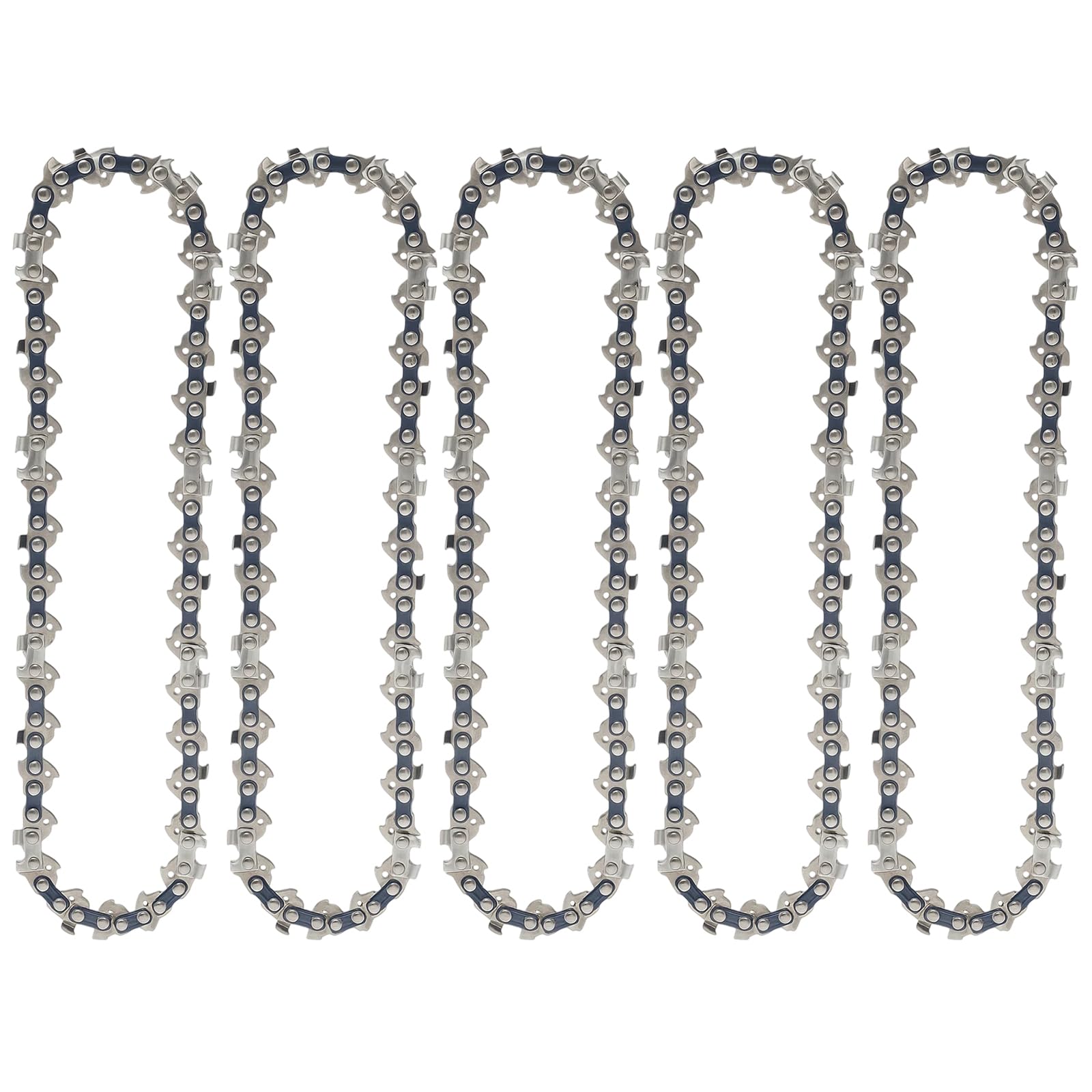 6 Inch Chainsaw Chain, 5-Pack Titanium Chainsaw Chains for Tree Pruning, Garden Maintenance, Firewood Cutting, Chainsaw Chain Replacement