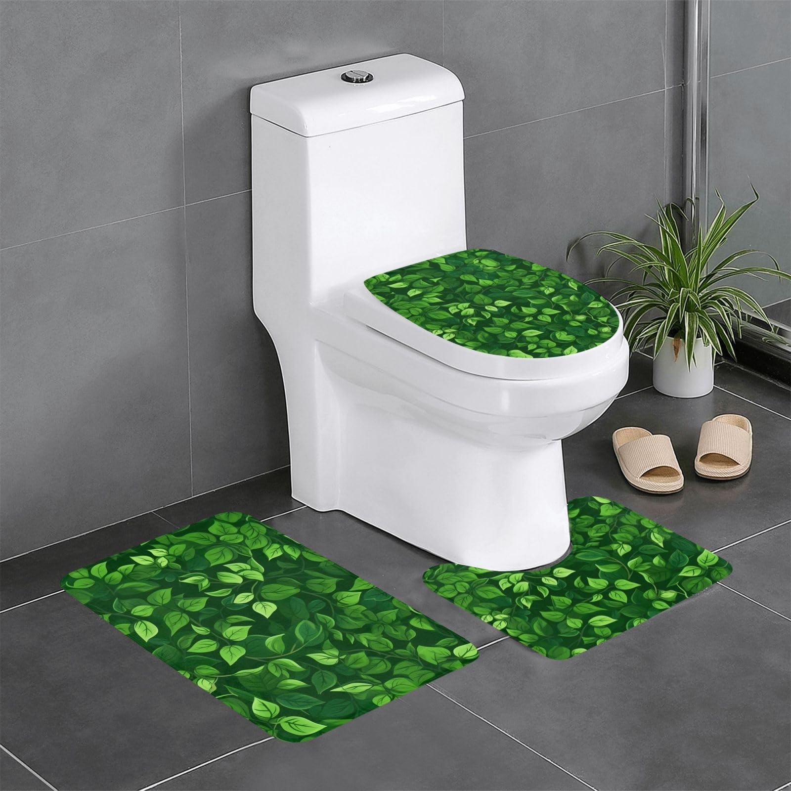 Tapis de bain à séchage rapide antidérapants Green Creeper lot 3
