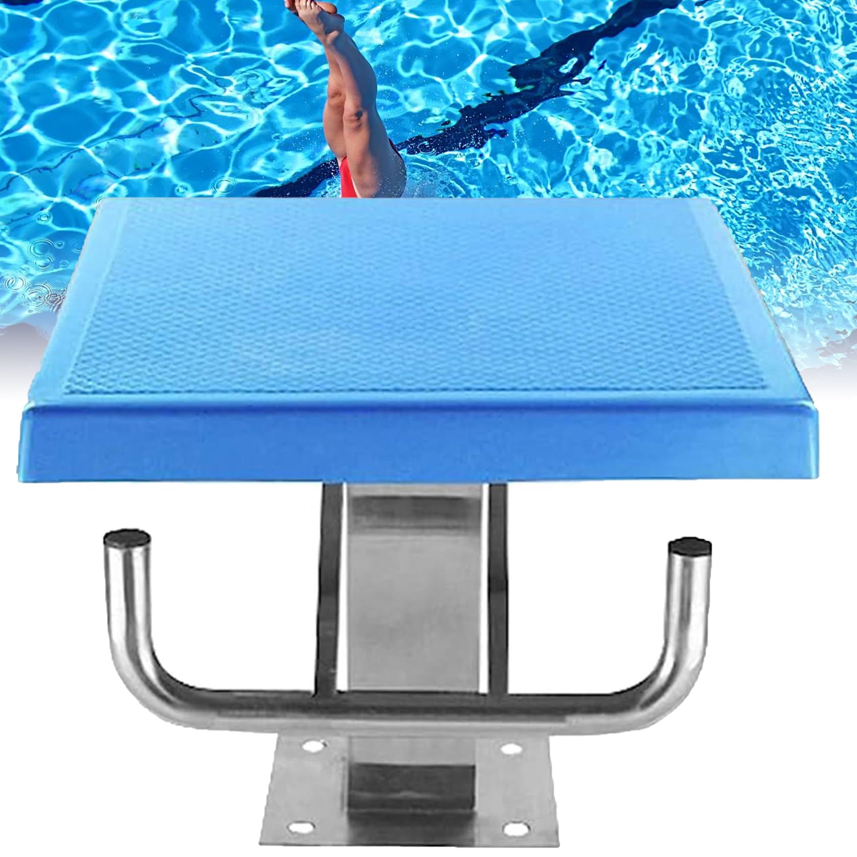 Blocco di partenza per piscine con superficie antiscivolo, piattaforma subacquea per installazione diretta