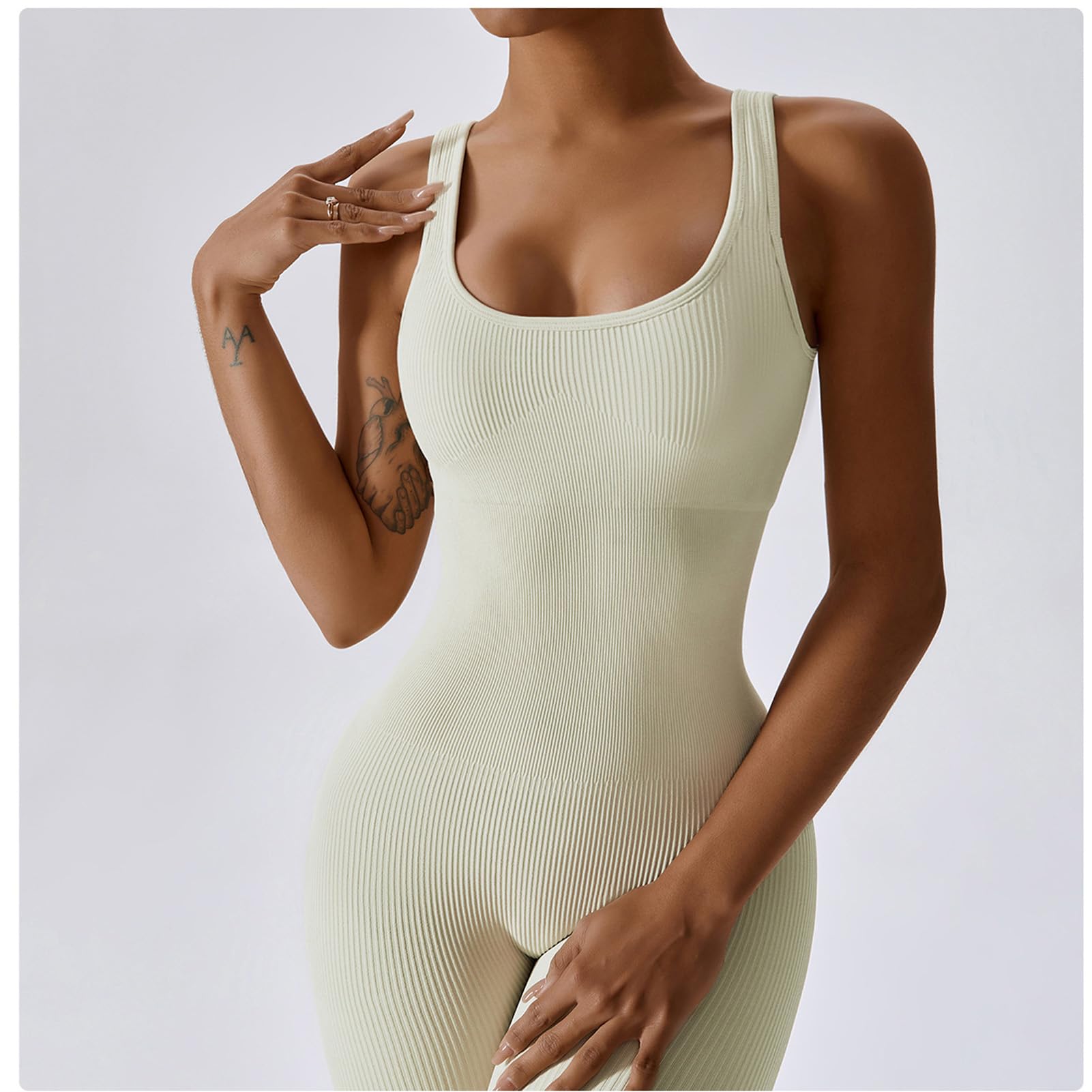 Mujeres Sexy de Yoga Gimnasio Unitard brotard Damas otoño de otoño Trajes de Invierno Apricot-L