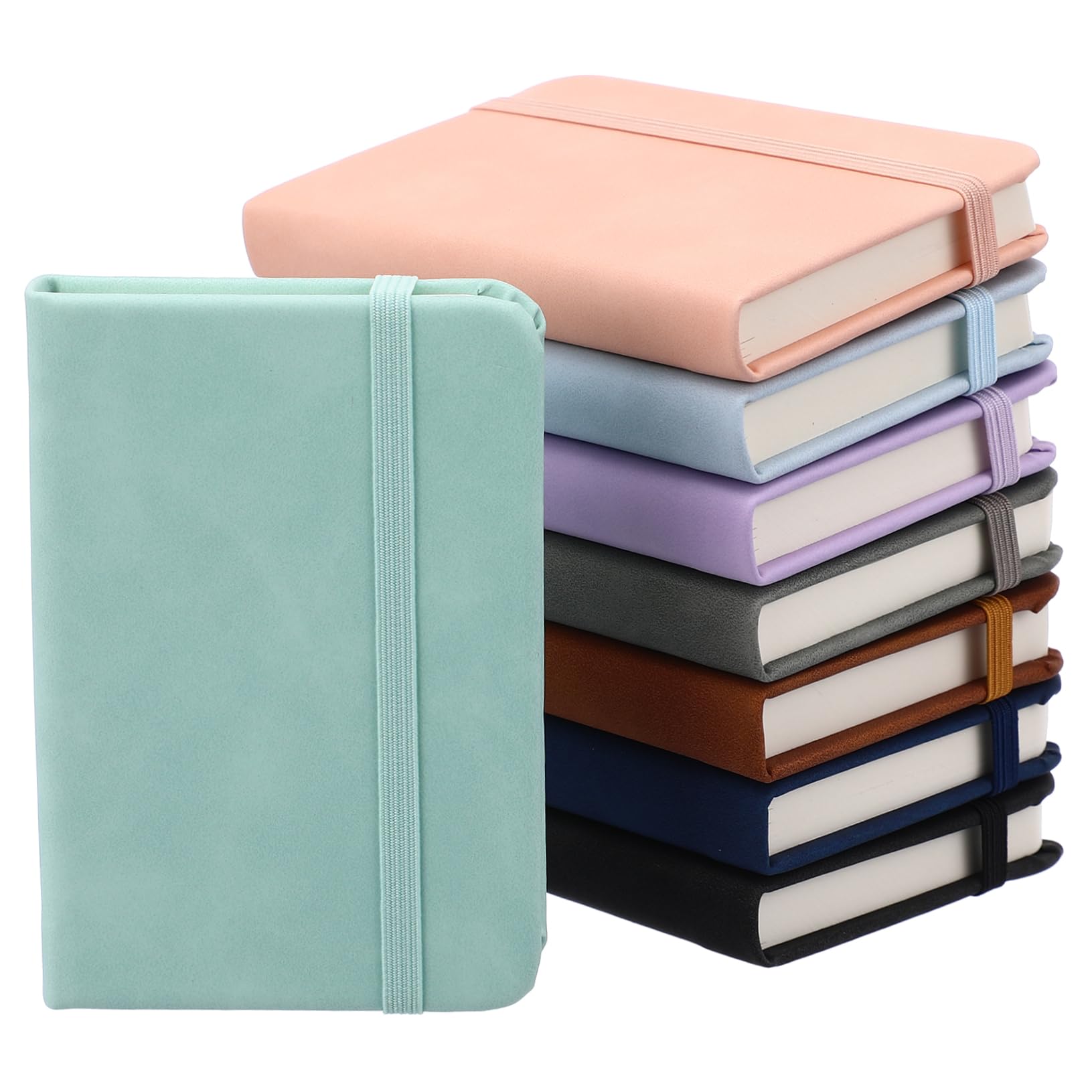 Homoyoyo 8 Pcs Carnet de Poche Mini A7 Bloc-notes Lignés 100 Pages Chacun Pratique pour L'école Voyage et Bureau