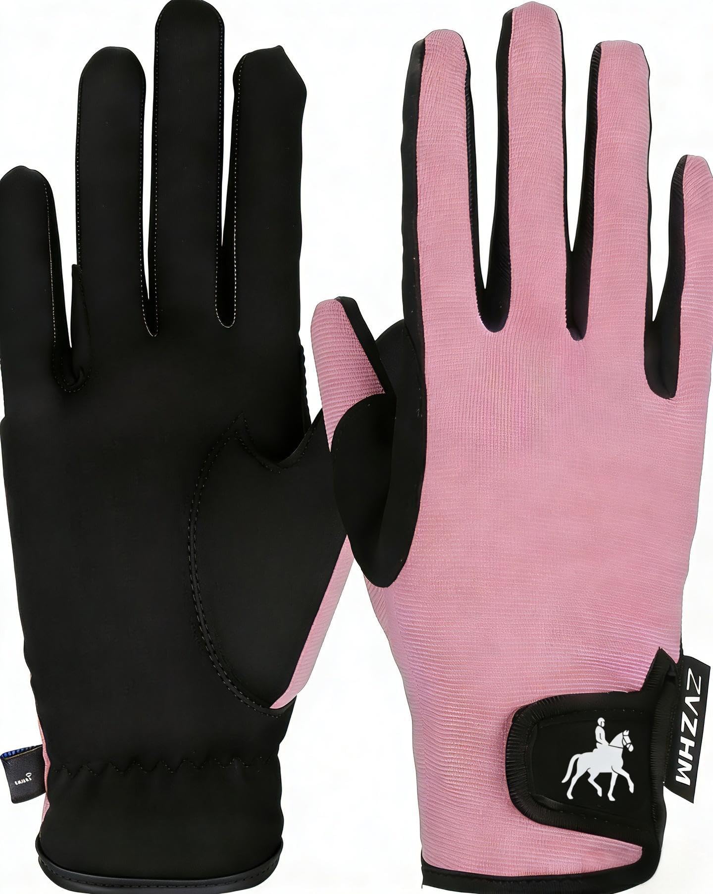 Horse Riding Gloves Equestrian for Women, Mesh Breathable